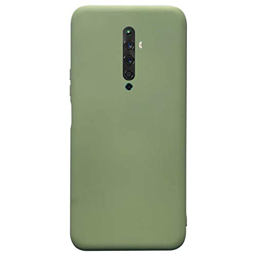 Kompatibel mit Oppo Reno 2Z/Reno 2F Handyhülle(Matcha Grün)+9H Panzerfolie[Ultra Dünne]-[Weiche TPU Silikon]-[rutschfest]-Schutzhülle Silicone Matt Case Hülle für Oppo Reno 2Z-2019 von yanzi