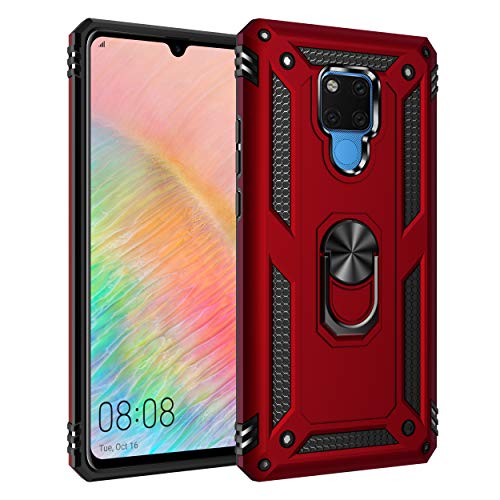 yanzi Kompatibel mit Huawei Mate 20X Smartphone Hülle(Rot)+3D Displayschutzfolie[Militär-Stoßfeste]-[Ständer] Schutzhülle Rugged Kratzfest Bumper Handyhülle für Huawei Mate 20X-2018 von yanzi