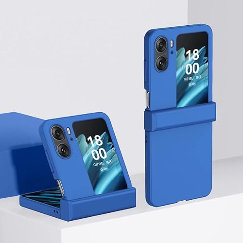 yanzi Kompatibel mit Oppo Find N2 Flip Handyhülle(Blue) Schutzhülle Ultra Dünne Matte Silikon Bumper Hinge Stoßfeste 360° Protection Case Smartphone Hülle+3D Displayschutzfolie-2022 von yanzi