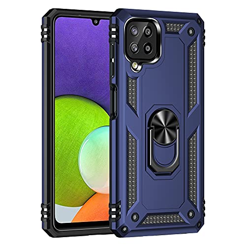 yanzi Kompatibel mit Samsung Galaxy M53 Smartphone Hülle(Blau)+3D Displayschutzfolie[Militär-Stoßfeste]-[Ständer] Schutzhülle Rugged Kratzfest Bumper Handyhülle für Galaxy M53-2022 von yanzi