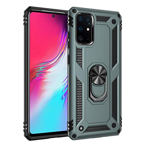 yanzi Kompatibel mit Samsung Galaxy S20 Plus Smartphone Hülle(Grün)+3D Displayschutzfolie[Militär-Stoßfeste]-[Ständer] Schutzhülle Rugged Kratzfest Bumper Handyhülle für Galaxy S20 Plus-2020 von yanzi