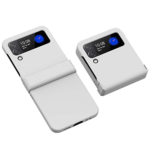 yanzi Kompatibel mit Samsung Galaxy Z Flip 3-5G Handyhülle(Weiß) Schutzhülle Ultra Dünne Matte Silikon Bumper Hinge Stoßfeste 360° Protection Case Smartphone Hülle+3D Displayschutzfolie-2021 von yanzi