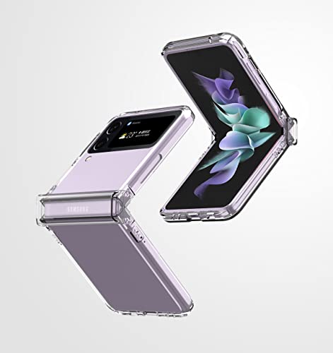 yanzi Kompatibel mit Samsung Galaxy Z Flip 4-5G Hülle(2022)+9H Panzerfolie[Ultra Dünne]-[Klapphülle]-[Stoßfeste] All-Inclusive Schutzhülle Handyhülle für Samsung Galaxy Z Flip 4-Transparent von yanzi