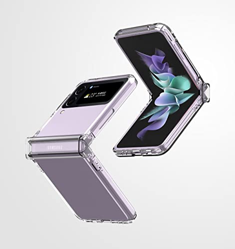 yanzi Kompatibel mit Samsung Galaxy Z Flip 4-5G Handyhülle(Transparent) Schutzhülle Ultra Dünne Matte Silikon Bumper Hinge Stoßfeste 360° Protection Case Smartphone Hülle+3D Displayschutzfolie-2022 von yanzi
