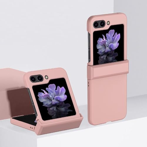 yanzi Kompatibel mit Samsung Galaxy Z Flip 6-5G Handyhülle(Roségold) Schutzhülle Ultra Dünne Matte Silikon Bumper Hinge Stoßfeste 360° Protection Case Smartphone Hülle+3D Displayschutzfolie-2024 von yanzi