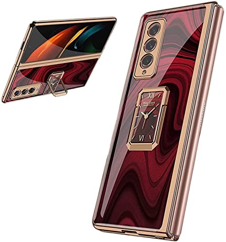 yanzi Kompatibel mit Samsung Galaxy Z Fold 3-5G Coque(2021) Schutzhülle Ultra Dünne 9H Glas TPU Bumper Stoßfeste 360° Protection Case Smartphone Hülle+3D Displayschutzfolie-Multicolore-15 von yanzi