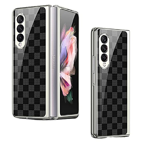 yanzi Kompatibel mit Samsung Galaxy Z Fold 3-5G Coque(2021) Schutzhülle Ultra Dünne 9H Glas TPU Bumper Stoßfeste 360° Protection Case Smartphone Hülle+3D Displayschutzfolie-Multicolore-4 von yanzi