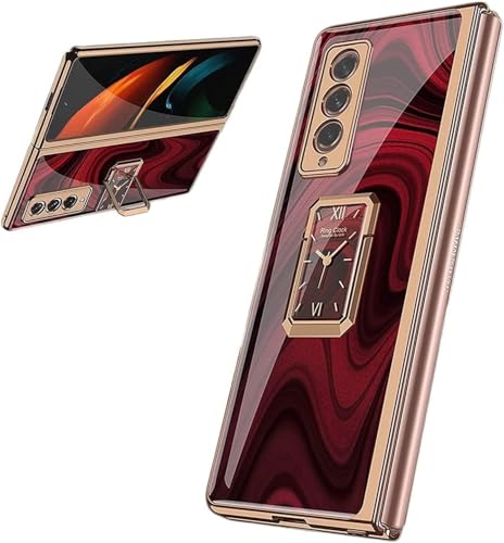 yanzi Kompatibel mit Samsung Galaxy Z Fold 4-5G Coque(2022) Schutzhülle Ultra Dünne 9H Glas TPU Bumper Stoßfeste 360° Protection Case Smartphone Hülle+3D Displayschutzfolie-Multicolore-15 von yanzi