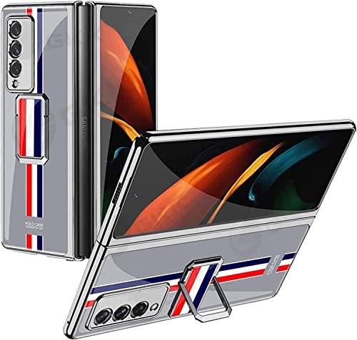 yanzi Kompatibel mit Samsung Galaxy Z Fold 4-5G Coque(2022) Schutzhülle Ultra Dünne 9H Glas TPU Bumper Stoßfeste 360° Protection Case Smartphone Hülle+3D Displayschutzfolie-Multicolore-1 von yanzi