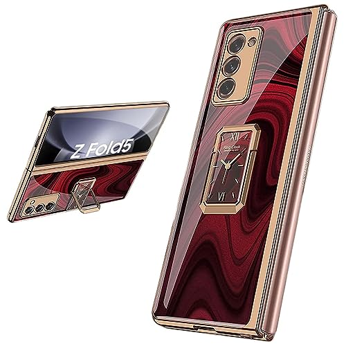 yanzi Kompatibel mit Samsung Galaxy Z Fold 5-5G Coque(2023) Schutzhülle Ultra Dünne 9H Glas TPU Bumper Stoßfeste 360° Protection Case Smartphone Hülle+3D Displayschutzfolie-Multicolore-11 von yanzi
