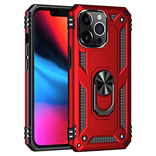 yanzi Kompatibel mit iPhone 11Pro Smartphone Hülle(Rot)+3D Displayschutzfolie[Militär-Stoßfeste]-[Ständer] Schutzhülle Rugged Kratzfest Bumper Handyhülle für iPhone 11Pro-2019 von yanzi