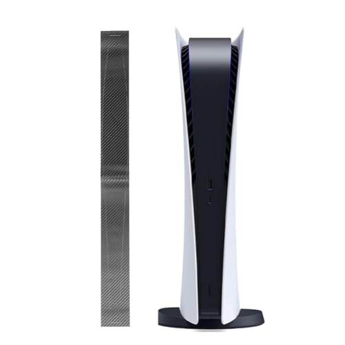 Konsolen-Mittelhaut für PS5, integrierte, Kratzfeste Konsolen-Mittelteil-Skin für PS5, Digitale Version, Konsole, Mittelteil (Kohlefaser, schwarz) von yaogohua
