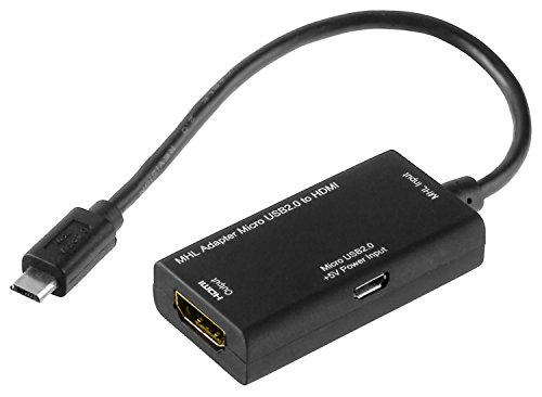 YAYAGO MHL Adapter Kabel Micro USB auf HDMI für Sony Xperia Z3 Compact Inklusive 1Am Netzteil Reiseladekabel von yayago