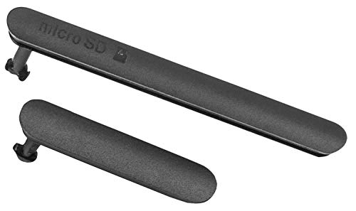 yayago 2er Set Micro USB/SD Abdeckung Dichtung Black für Sony Xperia Z3 Deckel Schwarz von yayago
