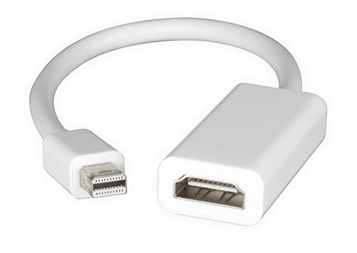 yayago Adapter Mini DisplayPort auf HDMI für alle Geräte mit MiniDP-Anschluss Kabel weiß von yayago