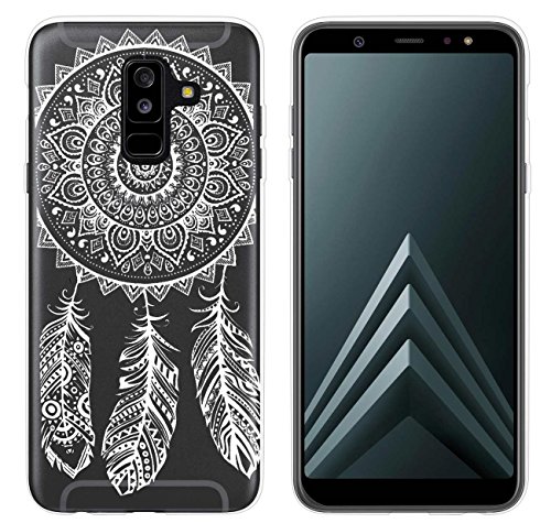yayago Hülle für Samsung Galaxy A6+ 2018 [A6 Plus 2018] Silikon Schutzhülle Hülle Case Backcover Tattoo Ornament Spring Design transparent Tasche von yayago