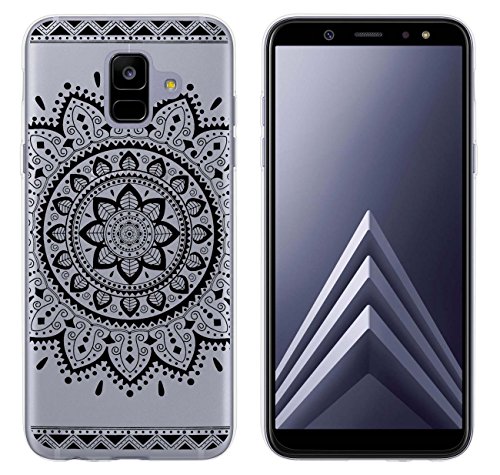 yayago Hülle für Samsung Galaxy A6 [2018] Silikon Schutzhülle Hülle Case Backcover Tattoo Ornament Tribal Design transparent Tasche von yayago