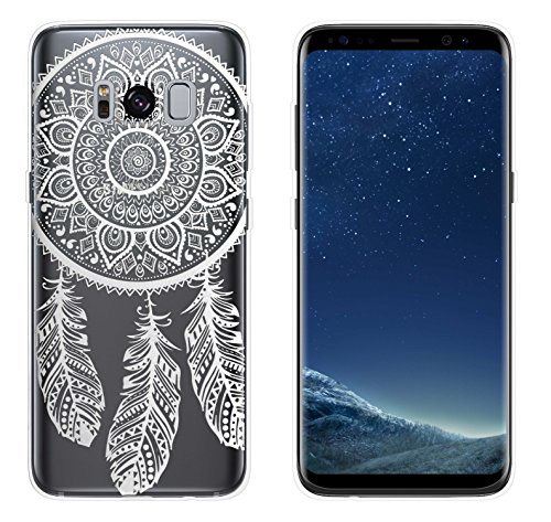 yayago Hülle für Samsung Galaxy S8 Silikon Schutzhülle Hülle Case Backcover Tattoo Ornament Mandala Design transparent Tasche von yayago