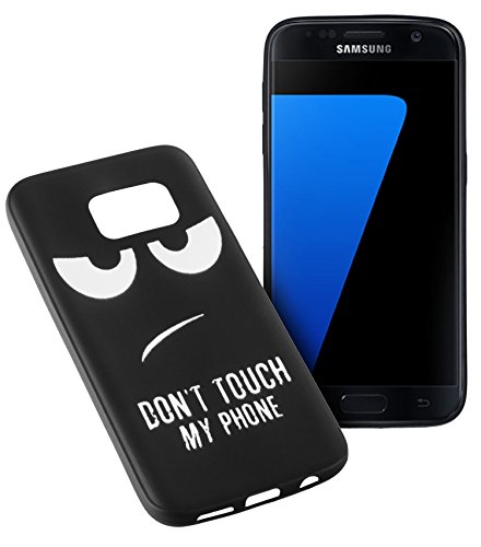 yayago Samsung Galaxy S7 Schutzhülle, TPU Case Samsung Galaxy S7 Hülle (Don´t Touch My Phone) Schwarz von yayago