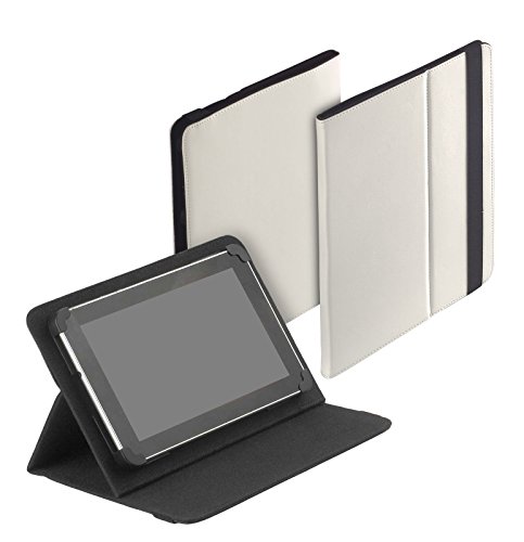 yayago Tablet Book-Style Tasche in Weiß mit Standfunktion - Ultra Flach - für Medion Lifetab P10506 von yayago