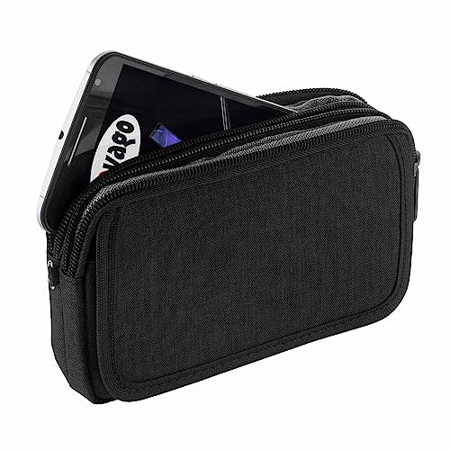 yayago -Travel-Case- Quertasche Hülle Tasche in Schwarz für Nokia 2.1, Nokia 5.1, BlackBerry Key2 von yayago