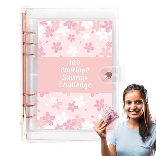 Geldsparbinder – 100 Umschläge, wasserdicht, Budget-Organizer, Ordner, wiederverwendbare Geldumschläge, Geldaufbewahrung, Budgetbinder für Geldumschläge, Sparplanung und Budgetbuch von ycezw