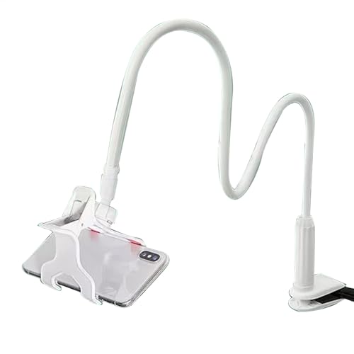 Handy-Ständer – Schwanenhals-Handyhalterung, Handyhalterung, verstellbare Klemmhalterung für Schreibtisch, flexible lange Arm-Überkopfhalterung für Kopfteil, Nachttisch und Arbeitsplatz von ycezw