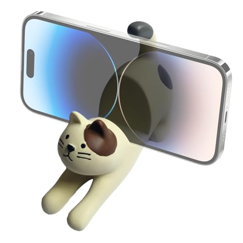 Ycezw Smartphone-Ständer für Katzen – dehnbarer Katzen-Desktop-Ständer, niedlicher Tier-Schreibtisch, Kunstharz-Telefonständer | Katzen-Dehnung-Harz-Figur, Handyhalter für Katzenliebhaber, Zuhause von ycezw