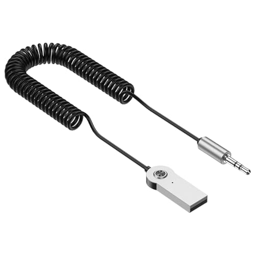ycezw Aux-Auto-Adapter – USB-Wireless-Adapter, Auto-Audio-Receiver | Kabelloser Adapter auf 3,5-mm-Buchse für Musik und Freisprechen, Auto-Audio-Receiver, integriertes Mikrofon, USB-Adapter von ycezw