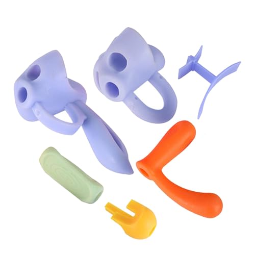 ycezw Bleistiftgriffe, 6 x Schreibhilfe, ergonomische Handschrift, Fingertraining, Stiftgreifer, Haltungskorrekturwerkzeug für Kinder von ycezw