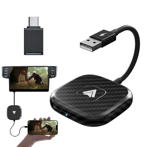 ycezw Kabelloser Kfz-Adapter, Multimedia-Video-Adapter – schnelle Übertragung von Telefon auf Auto-Bildschirm, Fotos, Navigation, Telefon ycezw Kabelloser Kfz-Adapter, Multimedia-Video-Adapter – schnelle Übertragung von Telefon auf Auto-Bildschirm, Fotos, Navigation, Telefon von ycezw