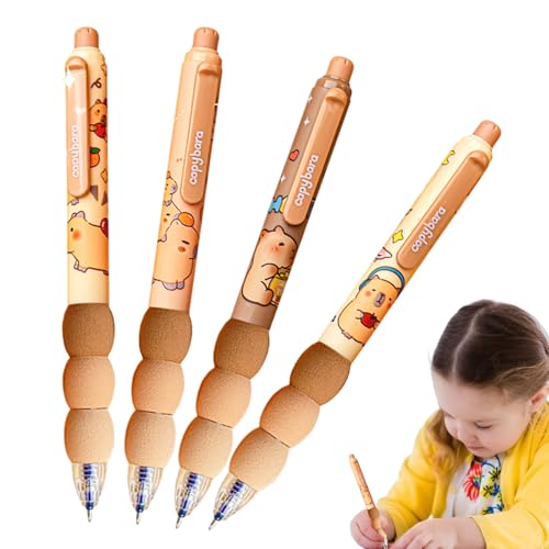 ycezw Niedliche Capybara-Stifte – Cartoon-Druckstift-Set mit blauer Ersatzmine, bezauberndes Schreibwarenzubehör für Zuhause, Schule, Klassenzimmer, Arbeitsbereich, lustige und funktionale von ycezw
