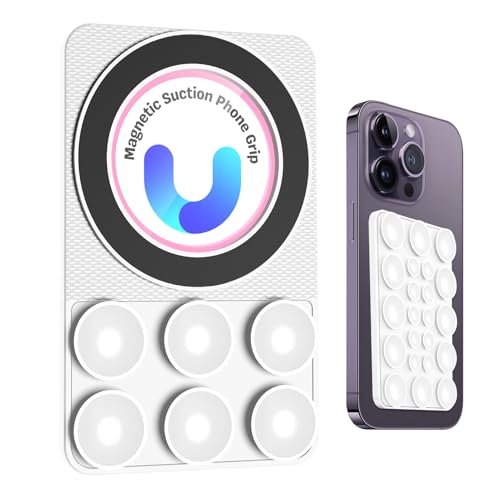 ycezw Saugnapf-Telefonhalterung – Silikon-Saugnapf, magnetische Halterung, wasserdichter Handhalter mit starkem Griff, Wand-Handyhalterung für Duschglas, Spiegel und praktische tägliche Verwendung im von ycezw