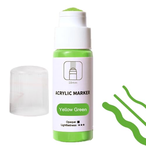 ycezw Street Art Marker – Acryl-Marker, permanenter Graffiti-Mopp, 60 ml Tintenversorgung mit 18 mm breiter Spitze, wasserfester, lichtbeständiger Farbmarker für Außenwandmarkierungen und alle von ycezw