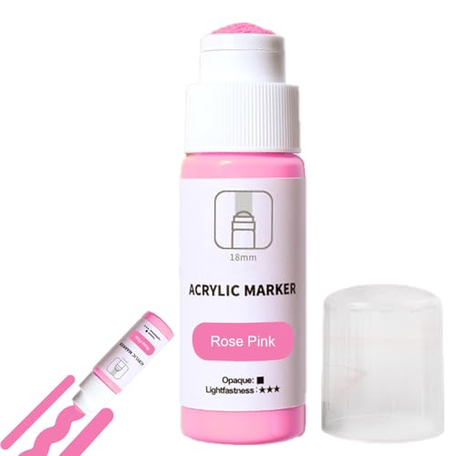 ycezw Street Art Marker – Acryl-Marker, permanenter Graffiti-Mopp, 60 ml Tintenversorgung mit 18 mm breiter Spitze, wasserfester, lichtbeständiger Farbmarker für Außenwandmarkierungen und alle von ycezw