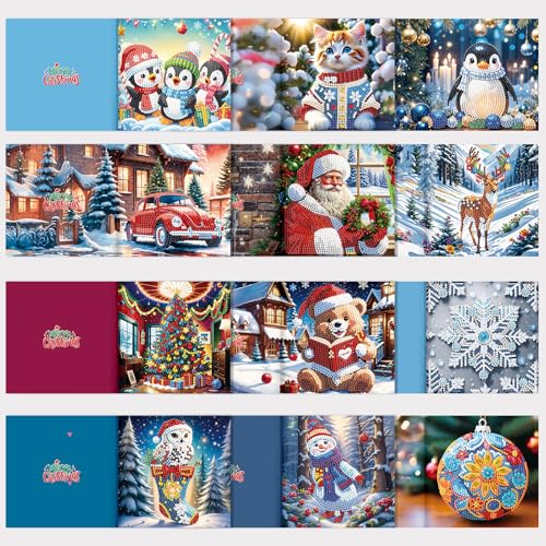 ycyingcheng 5D Weihnachtsgrußkarten, DIY Spezial-geformte Diamant Malerei Karten Kit, Diamant Malerei Strass Kits für Weihnachten Lehrertag Muttertag ycyingcheng 5D Weihnachtsgrußkarten, DIY Spezial-geformte Diamant Malerei Karten Kit, Diamant Malerei Strass Kits für Weihnachten Lehrertag Muttertag von ycyingcheng