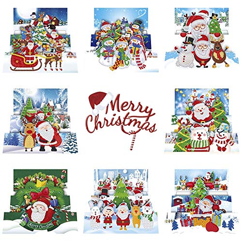 ycyingcheng Personalisierte Weihnachtskarten Urlaub Gruß Karten Kits,8pcs DIY Diamant-Grußkarte Speziell geformter Teilbohrer Weihnachtspostkarte für Liebeskarten Jubiläumskarten Geburtstagskarten ycyingcheng Personalisierte Weihnachtskarten Urlaub Gruß Karten Kits,8pcs DIY Diamant-Grußkarte Speziell geformter Teilbohrer Weihnachtspostkarte für Liebeskarten Jubiläumskarten Geburtstagskarten von ycyingcheng