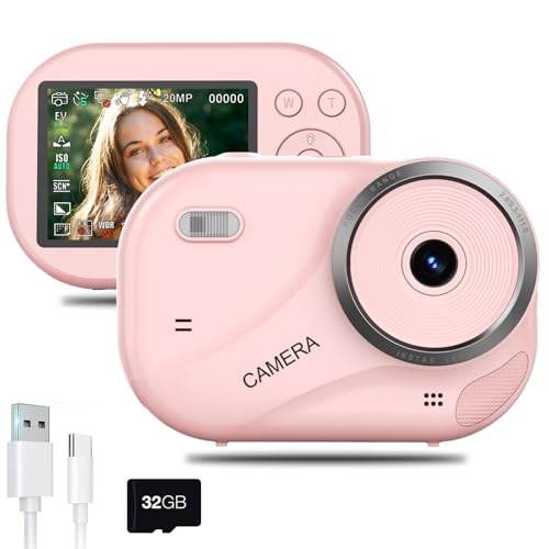 ydi Digitalkamera 48MP Autofokus Anti-Shake Kamera mit 16X Zoom, 4K UHD Videokamera, 32GB Karte, Kompakte Tragbare Vlogging-Kamera für Teenager Kinder Mädchen Jungen – Rosa ydi Digitalkamera 48MP Autofokus Anti-Shake Kamera mit 16X Zoom, 4K UHD Videokamera, 32GB Karte, Kompakte Tragbare Vlogging-Kamera für Teenager Kinder Mädchen Jungen – Rosa von ydi