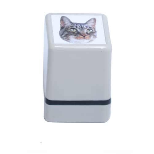 personalisierter stempel mit bild personalisierter stempel mit logo,Benutzerdefinierte Haustier-Foto-Stempel, tragbare Gedenkversiegelung (gray,30X30mm) von ygm