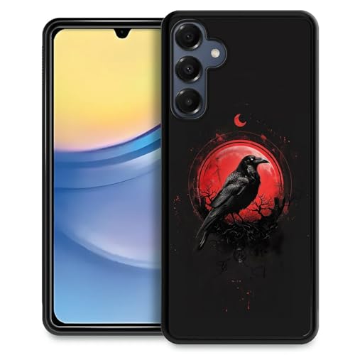 yicomon Kompatibel mit Samsung Galaxy A16 Hülle, Rot Mond Krähe Muster Druck Handyhülle Langlebig Mode Lustig Flüssigsilikon Hülle Weich Anti-Kratzer Stoßfest Schutzhülle von yicomon
