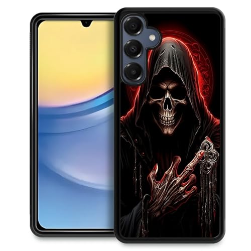 yicomon Kompatibel mit Samsung Galaxy A16 Hülle, cooles rotes Totenkopf-Muster, Handyhülle, langlebig, modisch, lustig, Flüssigsilikon, weich, kratzfest, stoßfest, Schutzhülle yicomon Kompatibel mit Samsung Galaxy A16 Hülle, cooles rotes Totenkopf-Muster, Handyhülle, langlebig, modisch, lustig, Flüssigsilikon, weich, kratzfest, stoßfest, Schutzhülle von yicomon