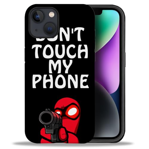 yicomon Kompatibel mit iPhone 13/iPhone 14 Hülle, Don't Touch My Phone Pattern Print Matte Handyhülle Durable Fashion Funny Liquid Silicone Case Soft Anti-Scratch Shockproof Protective Cover yicomon Kompatibel mit iPhone 13/iPhone 14 Hülle, Don't Touch My Phone Pattern Print Matte Handyhülle Durable Fashion Funny Liquid Silicone Case Soft Anti-Scratch Shockproof Protective Cover von yicomon