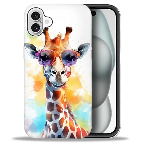 yicomon Kompatibel mit iPhone 16 Hülle, Lovely Giraffes Funny Animal Pattern Print Matte Phone Case Durable Fashion Funny Liquid Silicone Case Soft Anti-Scratch Shockproof Protective Cover yicomon Kompatibel mit iPhone 16 Hülle, Lovely Giraffes Funny Animal Pattern Print Matte Phone Case Durable Fashion Funny Liquid Silicone Case Soft Anti-Scratch Shockproof Protective Cover von yicomon