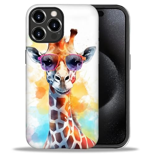 yicomon Kompatibel mit iPhone 16 Pro Max Hülle, Lovely Giraffes Funny Animal Pattern Print Matte Phone Case Durable Fashion Funny Liquid Silicone Case Soft Anti-Scratch Shockproof Protective Cover yicomon Kompatibel mit iPhone 16 Pro Max Hülle, Lovely Giraffes Funny Animal Pattern Print Matte Phone Case Durable Fashion Funny Liquid Silicone Case Soft Anti-Scratch Shockproof Protective Cover von yicomon