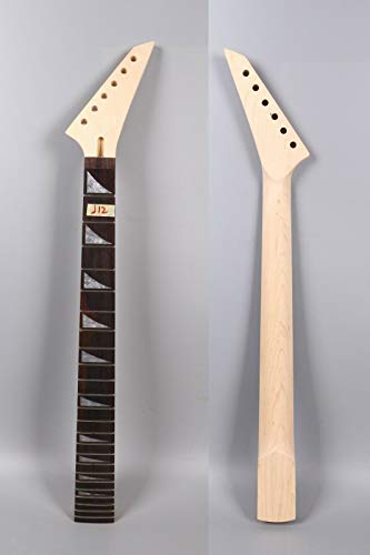Yinfente E-Gitarre Hals Ersatz 24 Bünde 25,5 Zoll Ahorn Palisander Griffbrett (Ahorn-Palisander) von yinfente