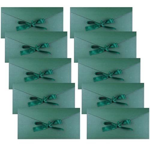 yivom 10 Stück Geschenkumschläge Farbiger Briefumschläge Briefumschläge Weihnachten Farbige Kraftpapier Umschläge mit Bändern für Weihnachten, Postkarten, Geburtstagskarten-Grün yivom 10 Stück Geschenkumschläge Farbiger Briefumschläge Briefumschläge Weihnachten Farbige Kraftpapier Umschläge mit Bändern für Weihnachten, Postkarten, Geburtstagskarten-Grün von yivom