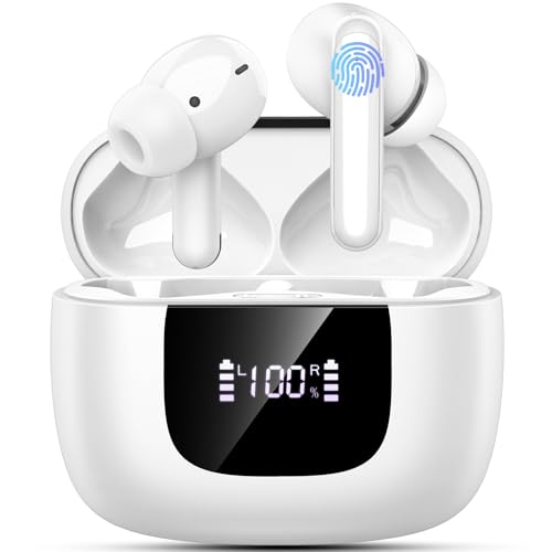 yobola Bluetooth Kopfhörer, Kopfhörer Kabellos Bluetooth 5.4 Tiefer Bass, Sport In Ear Kopfhörer mit 4 ENC Noise Cancelling Mic, Mini Kabellose Kopfhörer 35Std IP7 Wasserdicht, USB-C, Weiß yobola Bluetooth Kopfhörer, Kopfhörer Kabellos Bluetooth 5.4 Tiefer Bass, Sport In Ear Kopfhörer mit 4 ENC Noise Cancelling Mic, Mini Kabellose Kopfhörer 35Std IP7 Wasserdicht, USB-C, Weiß von yobola