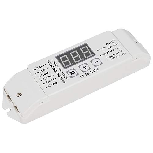 yomoe Bc-832 PWM DMX512 LED-Decoder, 2-Kanal-DMX-LED-Controller, DC 12 V-24 V, konstante Spannung für/Cw LED-Lichtband von yomoe