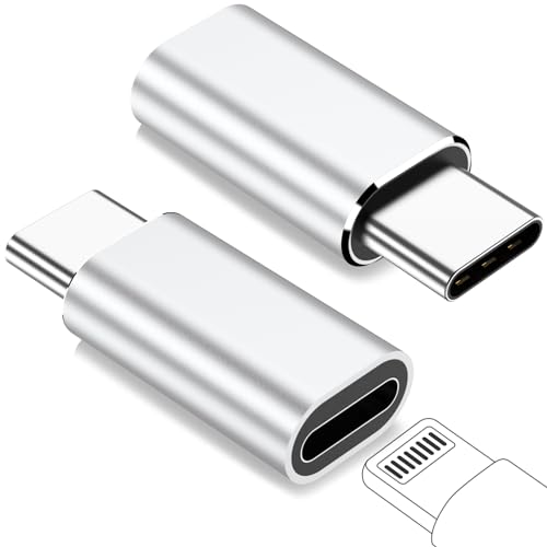 yootech 2 Stück Adapter für Lighting auf USB C Kompatibel mit iPhone 15 Pro Max/15 Pro/15 Plus/15 und Weiteren Typ-C-Geräten, Stecker Schnellladung, Unterstützt Datenübertragung, Nicht für Audio/OTG von yootech