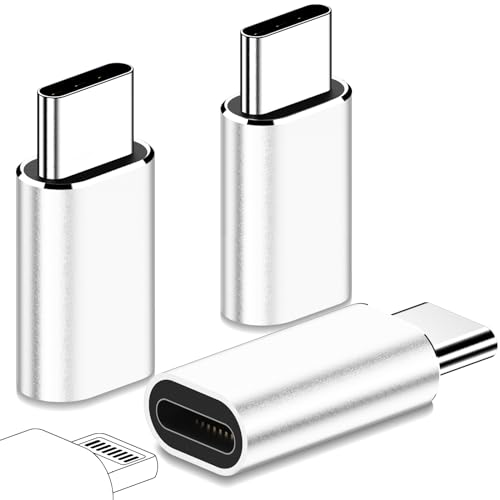 yootech 3 Stück- Adapter für Lighting auf USB C Kompatibel mit iPhone 15 Pro Max/15 Pro/15 Plus/15 und Weiteren Typ-C-Geräten, Schnellladung, Unterstützt Datenübertragung, Nicht für Kopfhörer/Audio von yootech